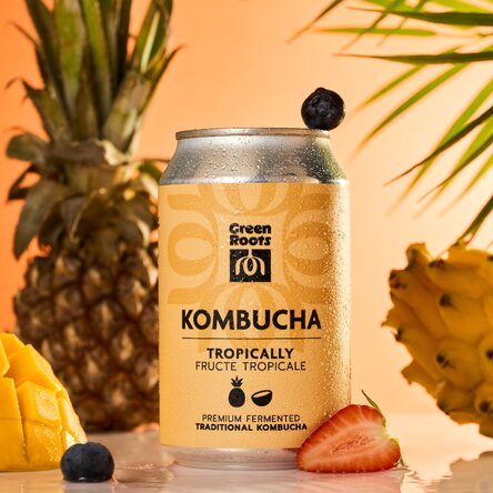 Kombucha Ananas și nucă de cocos, 330mL