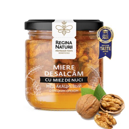 Miere de salcam cu nuci