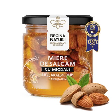 Mierea de salcam cu migdale